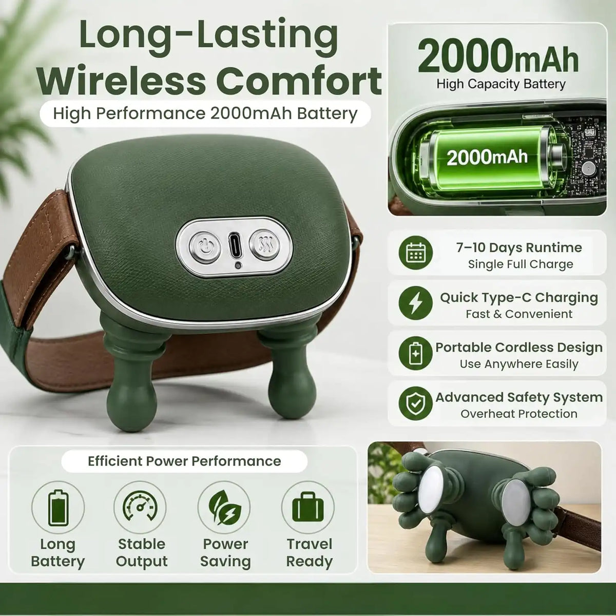 Neck Massager,Japanese style Neck and Back Massager, Deep Tissue with Heating and Traction Function, Real Hands Massage for Necks, Back, Shoulder